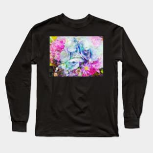 Hydrangea Bouquet Impressionist Painting Long Sleeve T-Shirt